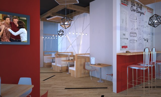 3d restaurant cafe interior full model Modello 3D .c4d .max .obj .3ds .fbx .stl .blend 