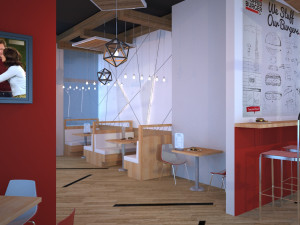 3d restaurant cafe interior full model 3D Model