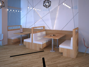 3d restaurant cafe interior full model Modello 3D