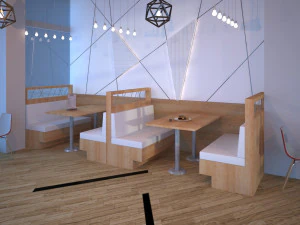 3d restaurant cafe interior full model 3D Model