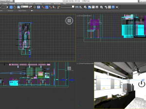 interior do caf&eacute; preto completo 3d Modelo 3D