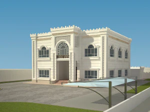 exterior villa 3d 3D Model