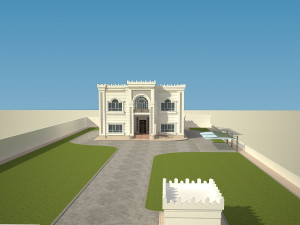 exterior villa 3d Modello 3D