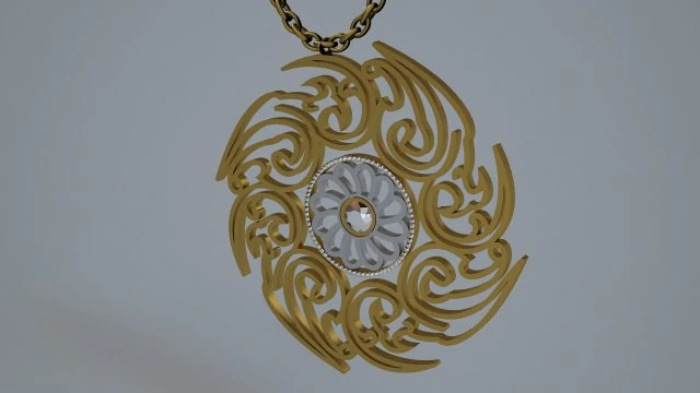 jewelry necklace 01 3D Model .c4d .max .obj .3ds .fbx .stl .blend