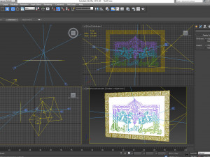 arabic art frame decor 3D-Modell