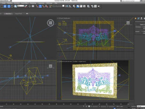 arabic art frame decor 3D Model