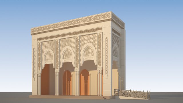 3d entrance mosque Modèle 3D .c4d .max .obj .3ds .fbx .stl .blend 