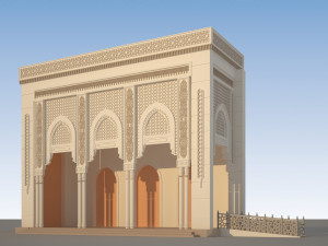 3d entrance mosque 3D मॉडल