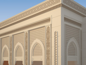 3d entrance mosque Modèle 3D