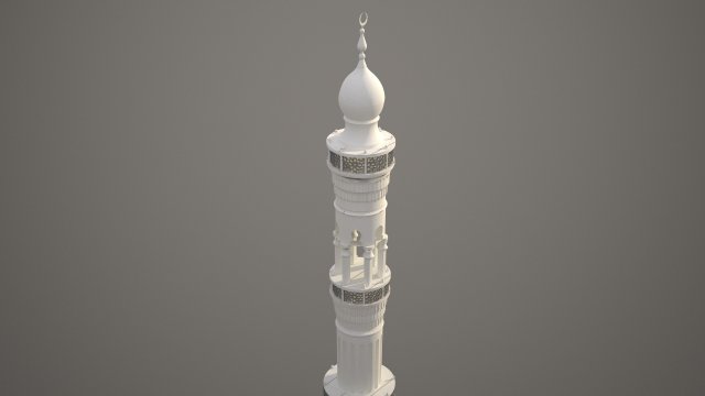 islamic minaret 01 Modelo 3D .c4d .max .obj .3ds .fbx .stl .blend 