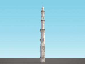 islamic minaret 01 Modelo 3D