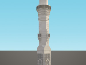 islamic minaret 01 Modelo 3D