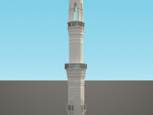 islamic minaret 01 Modelo 3D