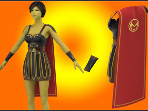 gladiator female dress 3D मॉडल