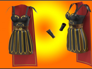 gladiator female dress Modelo 3D