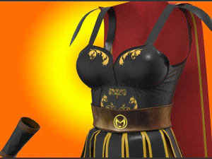 gladiator female dress 3D Model
