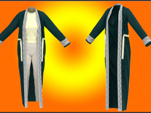 cloak female modern abaya 3D-Modell