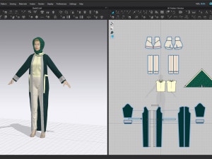 cloak female modern abaya 3D-Modell