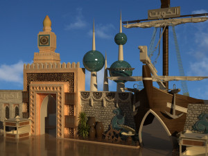 the global village al kuwait 3D Модель