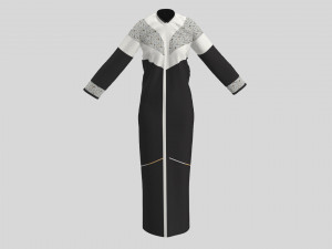 cloak female01 arabic abaya Model 3D