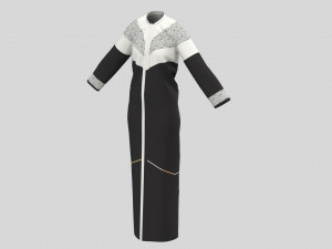 cloak female01 arabic abaya Model 3D