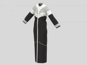 망토 female01 아랍어 아바야 3D 모델