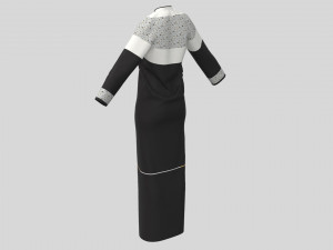 cloak female01 arabic abaya Model 3D
