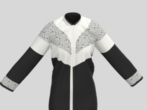 cloak female01 arabic abaya Model 3D
