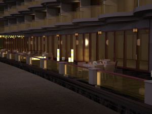 terrace restaurant 3D Модель