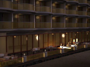 terrace restaurant 3D Модель