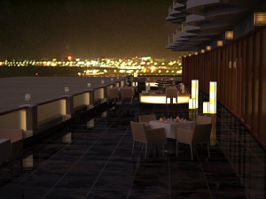 terrace restaurant 3D Модель
