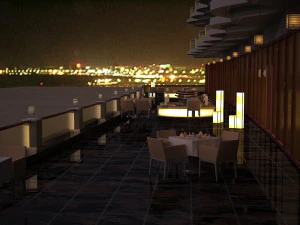terrace restaurant 3D Model