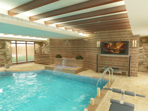 3d interior swimming pool Model 3D