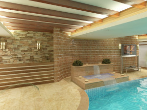 3d interior swimming pool Model 3D