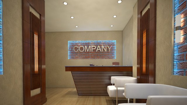 office reception 3D Model .c4d .max .obj .3ds .fbx .stl .blend 