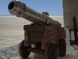 Old historical cannon Model 3D