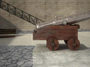 Old historical cannon 3D Model
