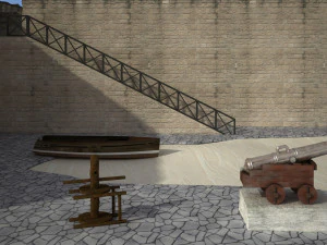 Old historical cannon 3D Model