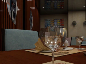 restaurant interior 3D Model