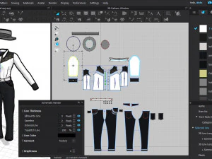 카우걸 간단한 옷 md-clo3d 프로젝트 objfbx 3D 모델