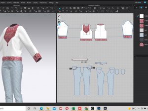 Female T-shirt Collection Marvelous Designer Clo3d project OBJ-FBX files 3D Model