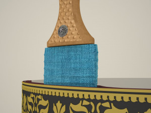 JAMBIYA Yemeni Dagger2 Khanjar with sheath and belt Model 3D