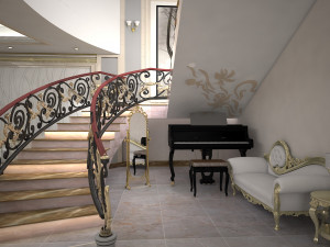 Living Room Interiors 3D Scene 3D Model