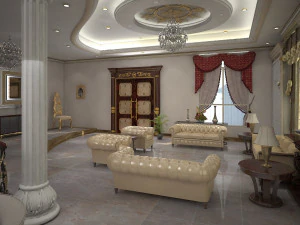 Living Room Interiors 3D Scene 3D Model