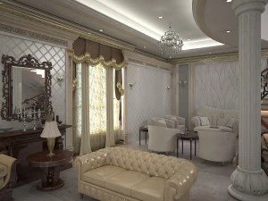 Living Room Interiors 3D Scene 3D Model