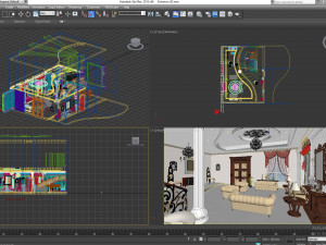 Living Room Interiors 3D Scene 3D Model