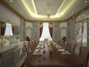 Classic Dining Room Interior model 3D Model