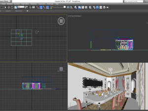 Classic Dining Room Interior model 3D 모델