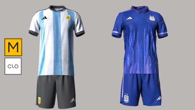 ARGENTYNA 22 NA WYJAZDZIE U siebie KOSZULKA ŚWIATA 2022 - CLO3D MD Model 3D .c4d .max .obj .3ds .fbx .stl .blend 