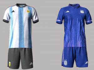 ARGENTYNA 22 NA WYJAZDZIE U siebie KOSZULKA ŚWIATA 2022 - CLO3D MD Model 3D